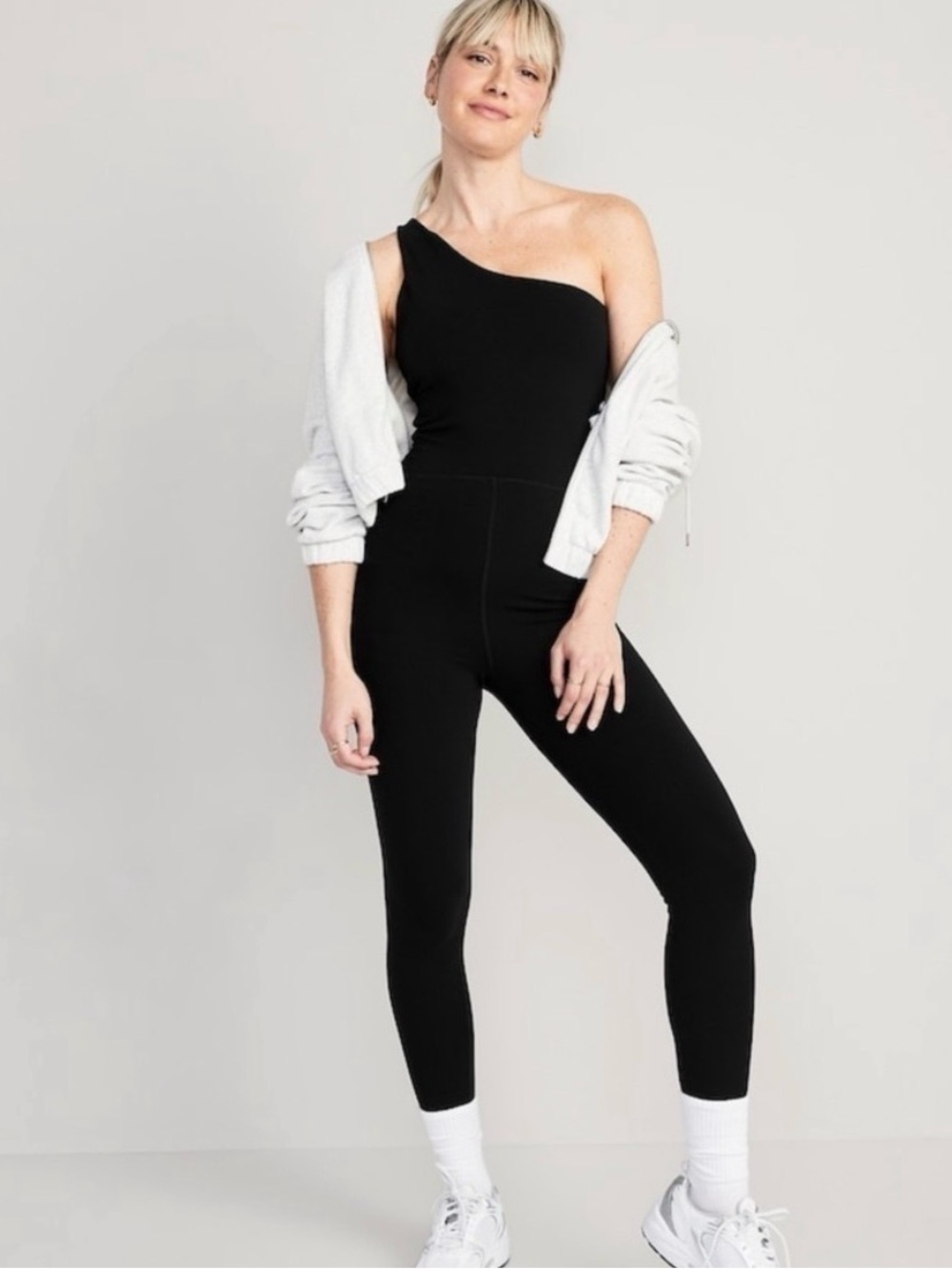 One-Shoulder Black Jumpsuit size small